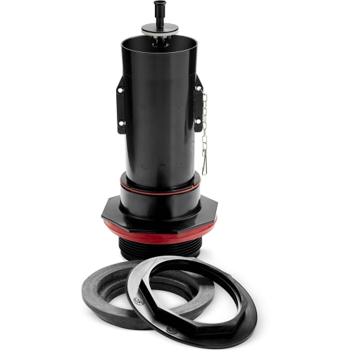 KOHLER 9 x 1-1/2 in. Plastic Brass Flush Valve Kit in Black